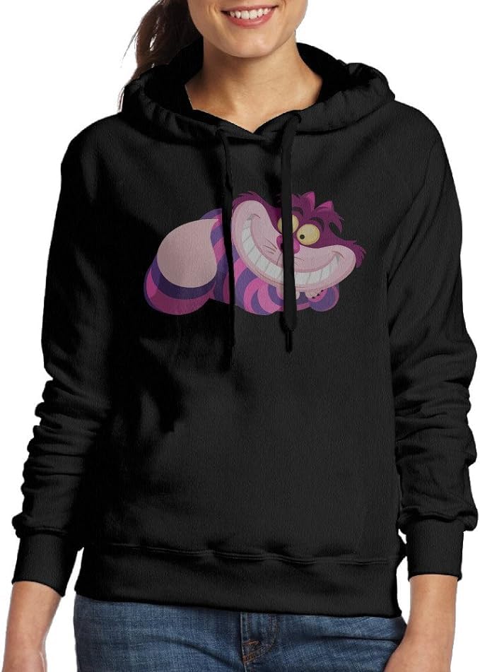 A Popular fictional cat popularised Print on Black Pullover hoodie