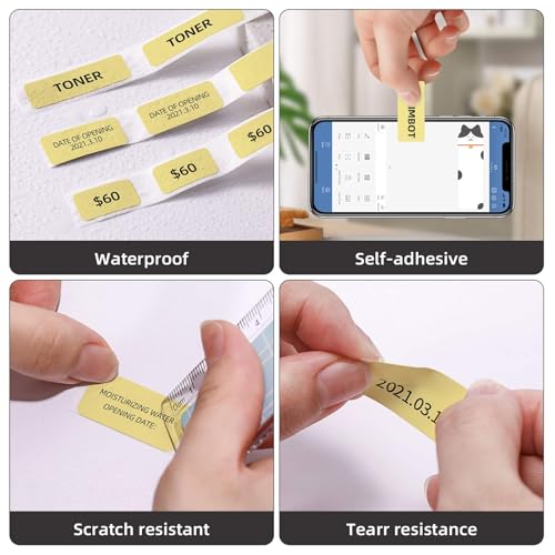 NIIMBOT Fita adesiva para impressora (1,2 cm x 4 cm) com autoadesivo para rotulador D11, 1 rolo de 1