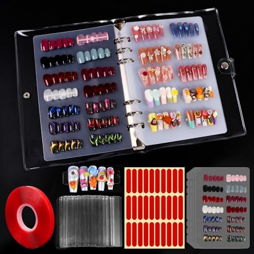 Major Dijit Large Clear Press on Nails Storage Box Nail Storage C...
