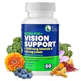 AREDS 2 Eye Vitamins with Lutein and Zeaxanthin, 20mg Lutein, Bilberry, Zinc, Blue Light, Dry Eye & Strain Relief for Adults, Non-GMO, Gluten-Free, 60 Capsules (1 Month Supply)