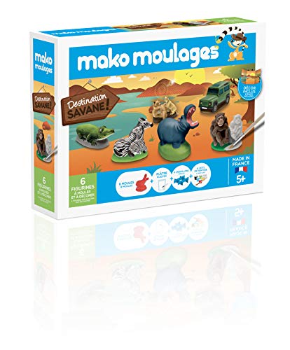 Dujardin - 39010 - Kit De Loisirs Créatifs - Mako Moulages Savane - 6 Moules