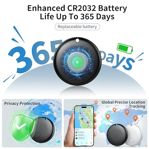 Image of 2026 Tracker Tags-4 Pack Item Locator for Android & iOS Bluetooth Tracker, Key Finders, Smart Tags Work with Apple Find My & Google's Find Hub, Luggage Tracker