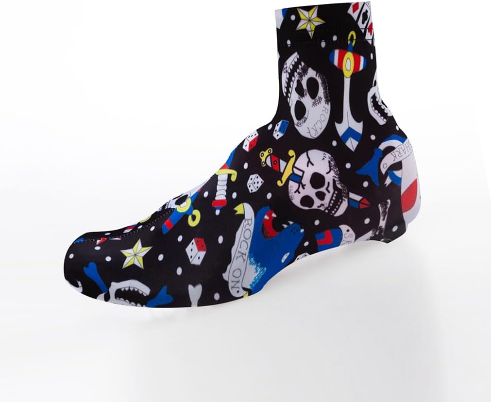 Cycling Shoe Covers Bike Shoe Covers Outdoor Sports Warmer Overshoes Shoe Cover Skull Brown XL