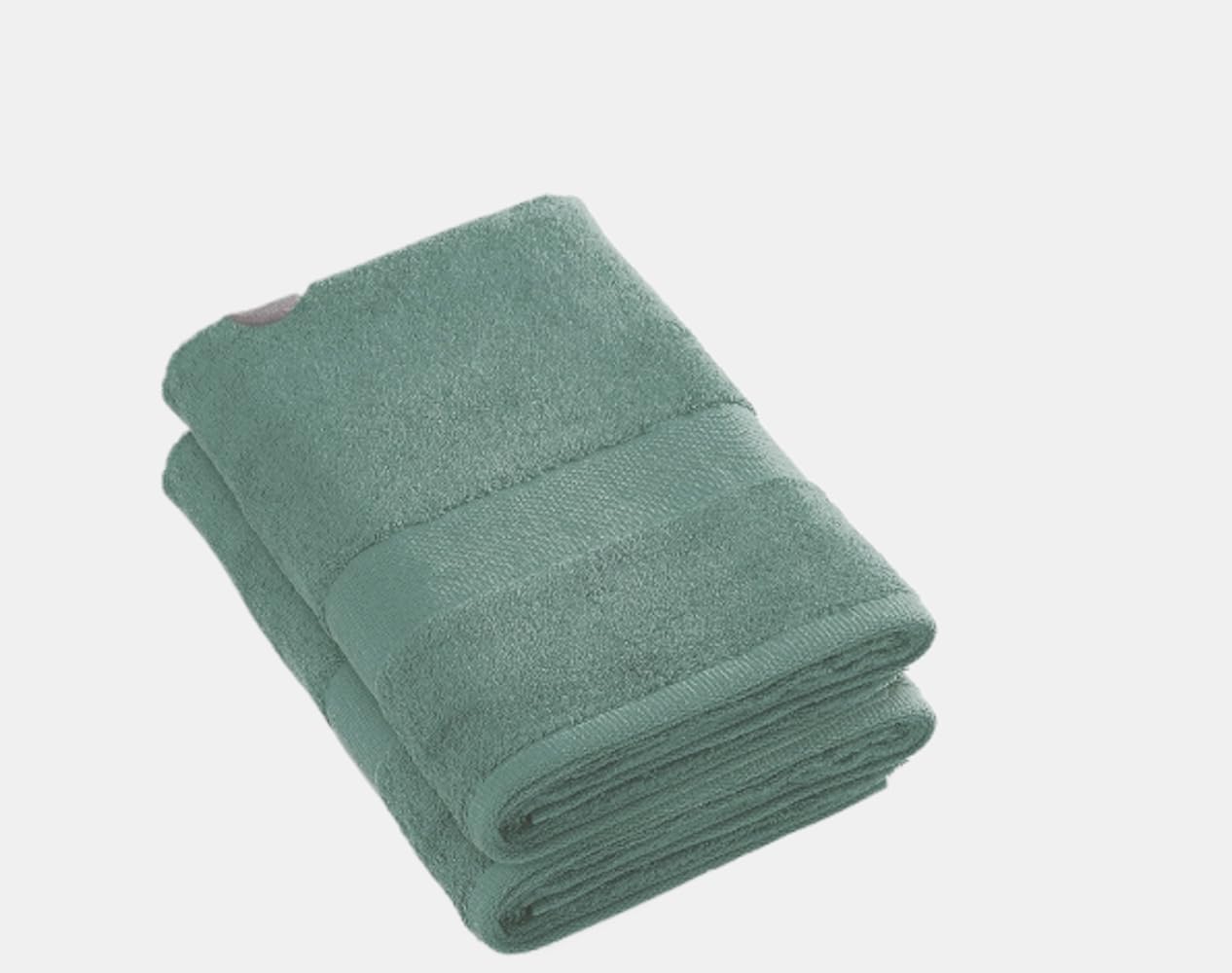 Sábanas de baño grandes de algodón de 70x140 cm lavables en lavadora color verde