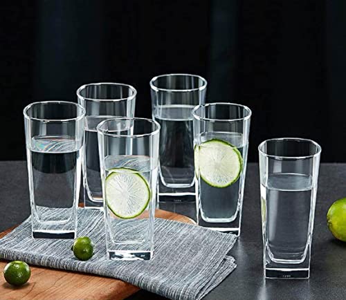 Image of VILON Italian Premium Premium Elegant Glass Lemon Set of 7 Pcs1 Glass Jug (1300 ML) with 6 Glasses (300 ML) (Hexa)