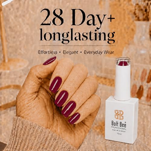 Image of Bolt Bee Red Color Gel Nail Polish Soak Off UV Gel 15ML DIY at Home Manicure Salon Nail Art