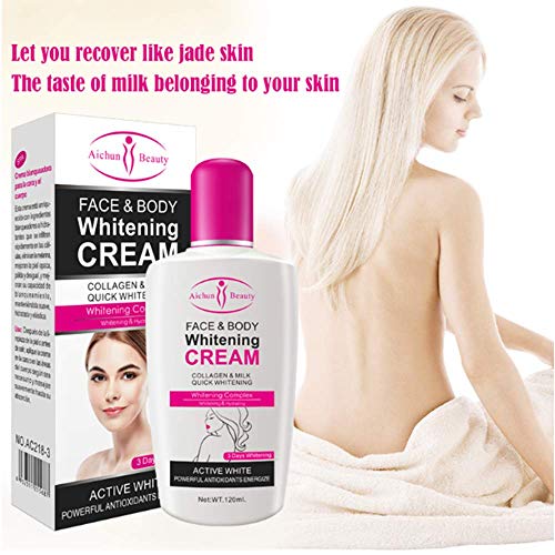 120ml Body Cream, Collagen Milk Face Body Cream Skin whitening Moisturizing Body Lotion Skin Lightening Cream Body Care - Image 2
