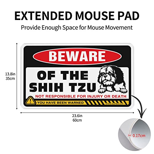 Tapis de souris grand format Shih Tzu pour protéger le bureau