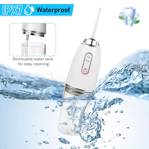 Munddusche Testsieger 2025, Munddusche Kabellos, Water Flosser 3 Modi & 4 Düsen, IPX7 Wasserdicht, für Oral Health Enthusiasten Tägliche Tiefenreinigung Reinigung auf Reisen – Bild 8