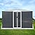 Dyncan Outdoor Garden Storage Shed 12FTx10FT with Aluminum Alloy Frame and Grey Roof, Features 4 Windows