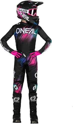 Miniatura 3 de MX Outfit O'Neal Element - Conjunto combinado de motocross para motocross (56 (22)S) para niñosjóvenes (56 (22)pequeñopequeñonegrorosa