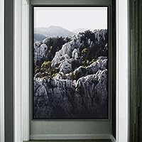 Framed Canvas Wall Art Global Landscape Mountain Multicolor Photography Relax/Calm - 16x24 inches