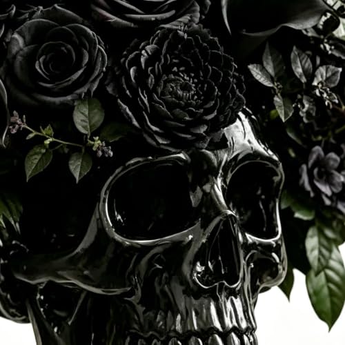 Pot de fleurs tête de mort support mural décoration extérieur - 8