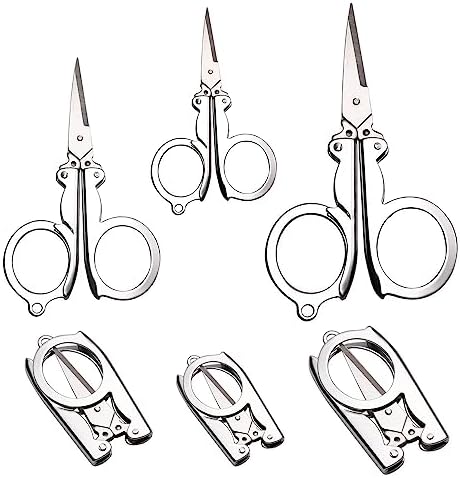 SYJINHUASY 3 PCS Folding Scissors,Stainless Steel Small Scissors,Mini ...