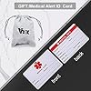 VNOX Medical Bracelet for Women-Stainless Steel Emergency Medical Alert ID Bangle Bracelet,Free Engraving, 8 inch, Type 2 Diabetes, Lava Stone #5