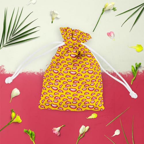 Image of ArtzFolio Lips D2 | Pouch Wrist Potli Bag | Bag for Weddings & Casual Parties