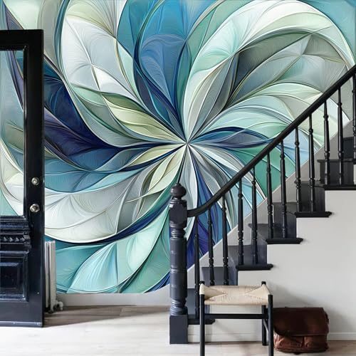 Poster mural intissé fleurs élégance haut de gamme avec effet relief 3D abstrait