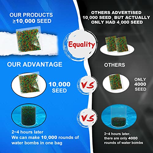 Gel Ammo Water Ball Beads For Gel Toy Blasters Non-Toxic Eco Friendly Water Gel Beads For Gel Gun, Compatible With Gel Gall 7-8Mm 40000(Mix) #TOP1