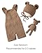 Vemonllas Newborn Photography Props Boys Girls Outfits Baby Photo Props Knit Bear Hat Romper Photoshoot Costume Set (Camel)
