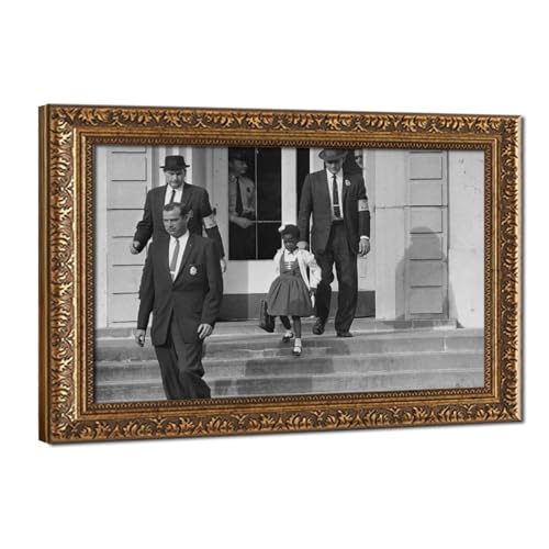 Impression sur toile Ruby Bridges US Marshals 61x91 cm pour déco salon