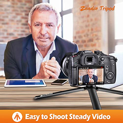 Image of Zeadio Metal Mini Tripod, Desktop Tabletop Stand Tripod with 1 /4 Inch Screw for Smooth 4, Crane Plus, Crane 2, Osmo Mobile, Ronin-S, Vimble 2, Gimbal Handle Grip Stabilizer and All Cameras