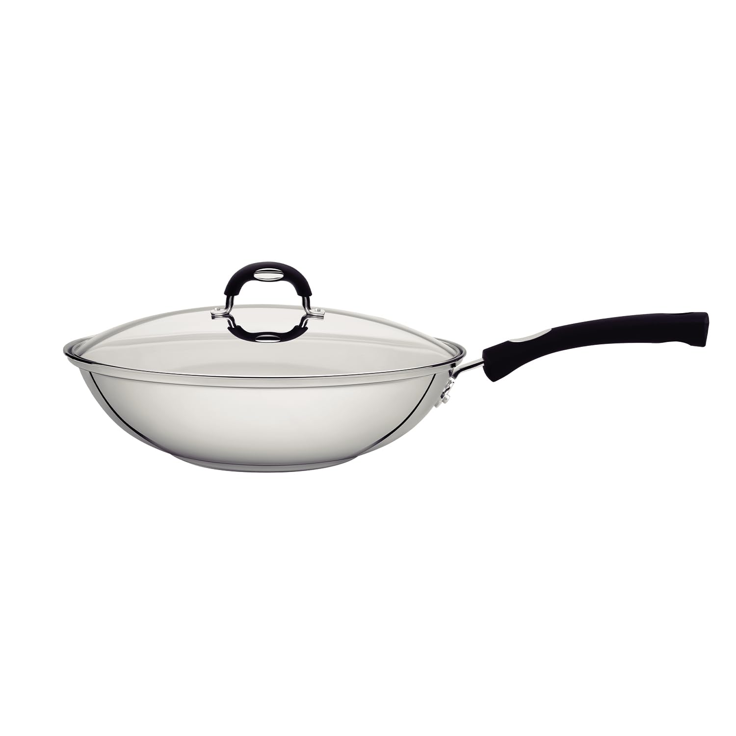 Tramontina SOLAR, wok en acier inoxydable, 28 cm, induction