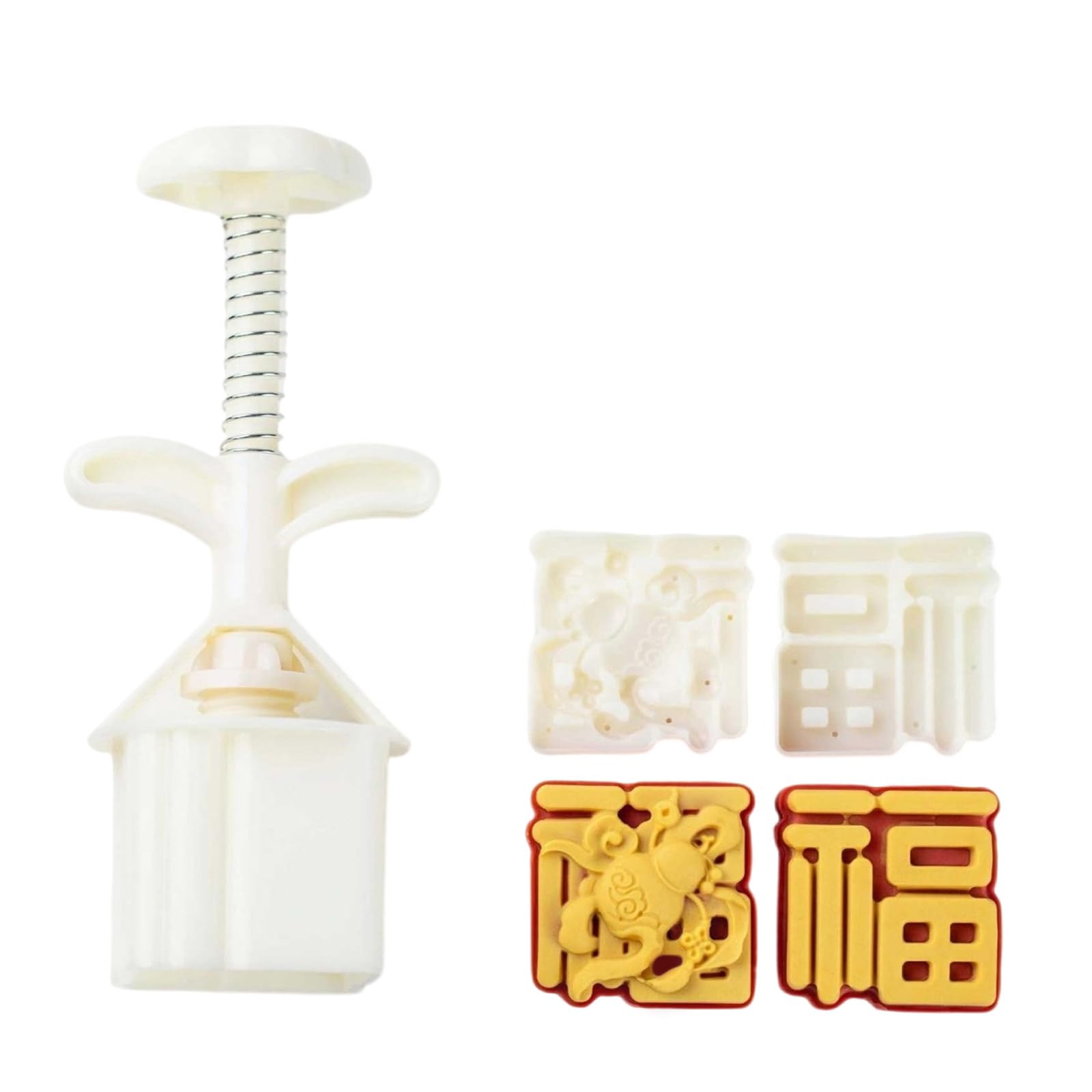 Elnwnnkc New Year Festival Dessert Maker Baking Tool 3D Character Dessert Molds Hand Press Mold Plungers Pastries Tool Character Pattern Molds for Baking