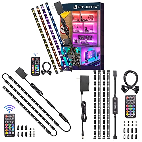 Tira LED RGB flexible 12 pulgadas con control remoto y fuente