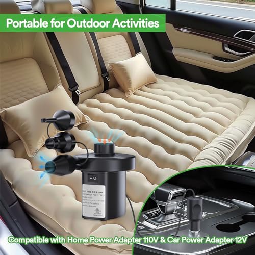 Pulidiki Air Pump Electric Air Pump For Inflatables Air Mattress Pump With 3 Nozzles Inflator/Deflator Portable Quick Air Pump For Camping Air Mattress Bed thumb #3