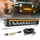 LED Light Bar 2inch Single Row with DRL 12V 24V