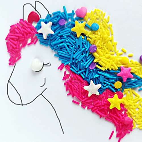 Image of Serapheena Sugar Sprinkles - Unicorn Mermaid, 100g | Cakes and Cupcakes Decoration Kit