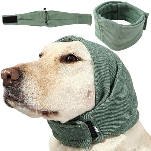Dog Anxiety Relief Hoodie, Ear Covers for Bath, Thunderstorms, Wa...