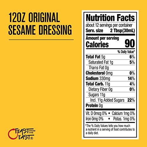 Image of Feast From The East Sesame Dressing - Original - Gluten-Free - All-Natural - 12 Fl Oz