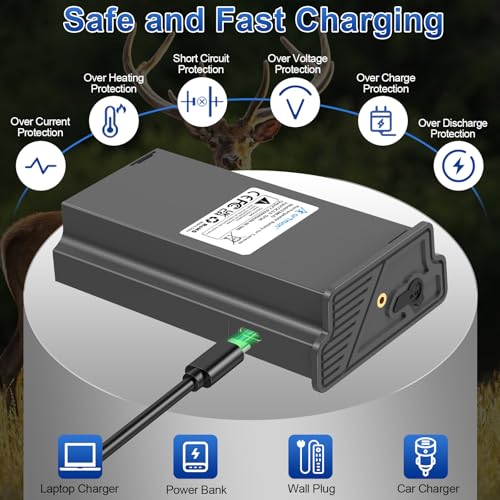 Image of Artman Rechargeable New Reveal Lipo Lithium Battery Pack for Trail Camera Reveal X Pro 3.0, Pro, X Gen 3.0, X Gen 2.0, X Ultra 3.0, SK, XB, X - Upgraded LED Meter and Solar Charging (1-Pack)