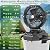 Gemce Portable Misting Fan, 30,000mAh Rechargeable Battery Powered, 4 Wind Speeds & 4 Misting Levels, Outdoor Cooling Fan for Patio, Camping, Compatible with 10-13in Water Bucket(Not Included)