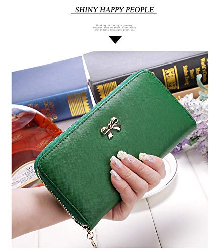 Preisvergleich Produktbild Frauen Koreanische Brieftasche Lange Brieftasche Clutch Geldbörse Reißverschluss Schlüsselkarte Tasche Id-Karte Brieftasche
