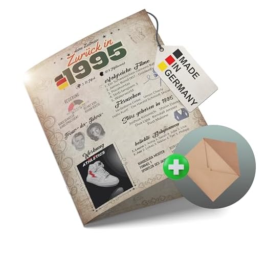 myDreamwork® 30 tarjetas de cumpleaños especiales con sobre, regalo de la vendimia de 1993, tarjeta de 30 cumpleaños para mujer, tarjeta de cumpleaños 30 divertida, tamaño DIN A5, 30