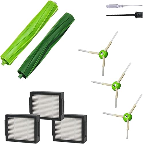 Accesorios de piezas de repuesto para aspiradora iRobot Roomba i7 j7 i6 i8 i3 i4 i1 e5 e6 I E Series incluye 1 cepillo de cerdas y 3 filtros cepillo
