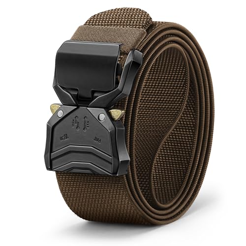 Image of BULLIANT Men Stretch Tactical Web Belt MultiPack 1.5 inch-Adjustable Fit | Smooth Sliding for Micro Fit - Tailored for Exact Size-Holeless for Golf Jeans or Casual