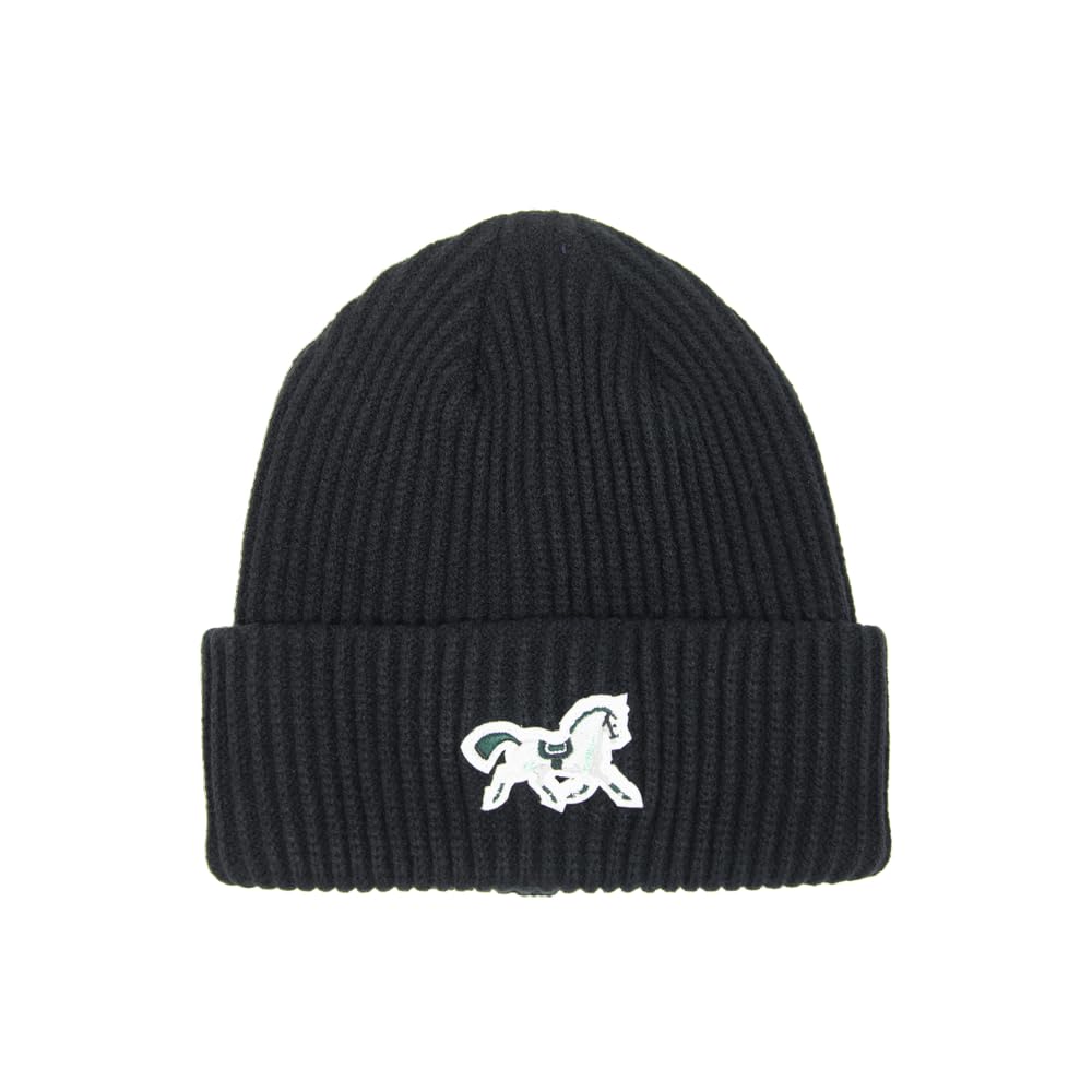 Bonnet noir cheval vert foncé aux finitions soignées et élégantes - 4