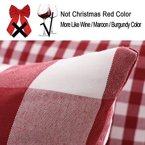 Carrie Home XP-REDSTRIPE001-4P Buffalo Check Pillow Covers Buffalo Plaid Throw Pillow Cover 18X18 thumb #1