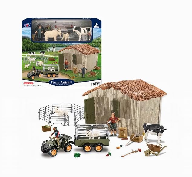 DIY Barn Animals Figure in farm set for 3+ ages