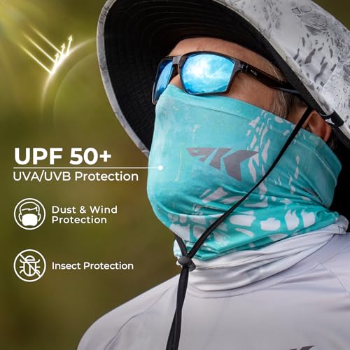 Image of KastKing Sol Armis Neck Gaiter - UPF 50 Face Mask - UV Sun Protection Mask for Men & Women, Fishing, Hiking