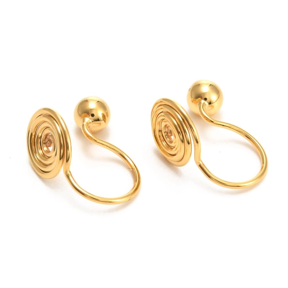 Via Mazzini Gold Plated Spiral/Ball Design No-Piercing Clip-On Nose Ring/Ear Cuff Earrings Clip For Women And Girls (NR0278) 1 Pair (B0CH1BZ3SX) Amazon Price History, Amazon Price Tracker