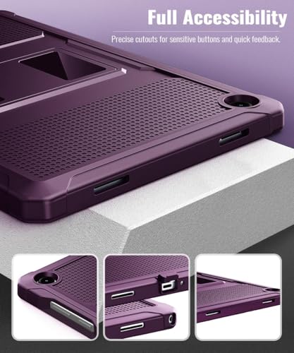Image of MoKo Shockproof Case Fit Samsung Galaxy Tab A11+ Plus / A9+ 11 Inch | Full Body Rugged Stand Back Cover with Built-in Screen Protector for Galaxy Tab A11+ / A9+ Tablet, Dark Purple