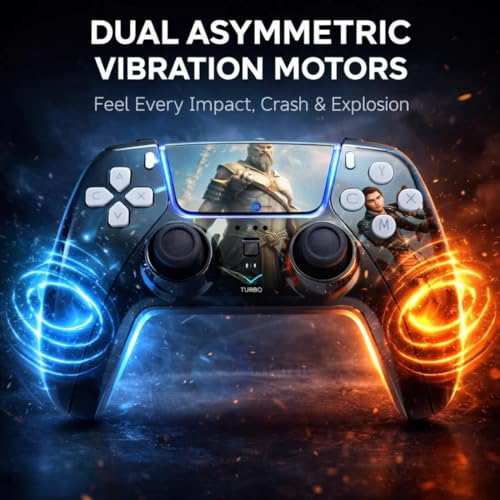 Image of Maizic Smarthome Play-X Warrier Battle Wireless Gaming Controller with Dual Asymmetric Motors, 800mAh Battery, 3.5mm Headset Jack and Plug and Play Support, Compatible with PS4, Windows PC and Android