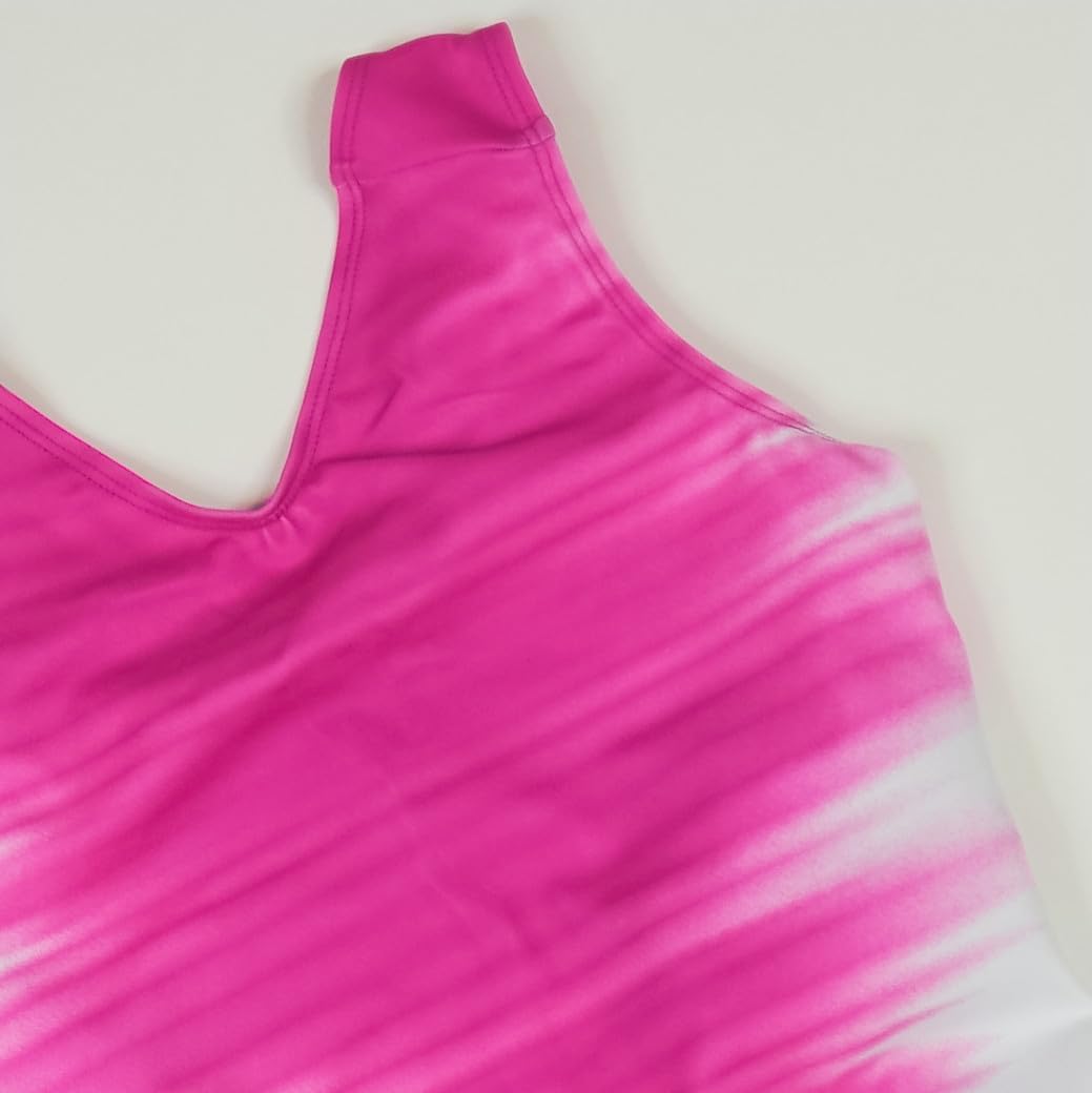 GK Girls Fierce Fade Gymnastics Leotard - Rainbow Dance Outfit with Matching Scrunchie for Toddlers, Children, & Juniors - Image 3