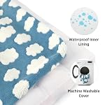 LE SURE Dog Beds Large Sized-Thick Shredded Chopped Foam Pet Bed Indoor as Bed Gift with Removable Cover, Cute Modern Fuzzy Plush & Anti Slip Bottom, Green - Image 4