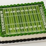 Football Field Edible Icing Image Cake Topper for 1/4 sheet cake