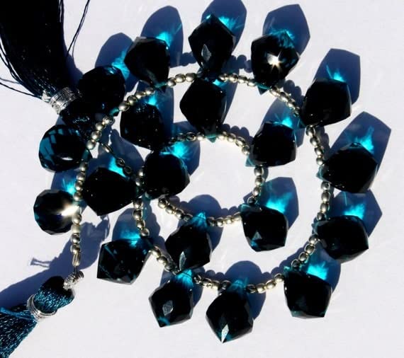 Quartz bleu briolette LKBEADS création bijoux bohèmes chic - 2